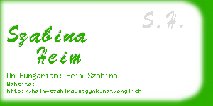szabina heim business card